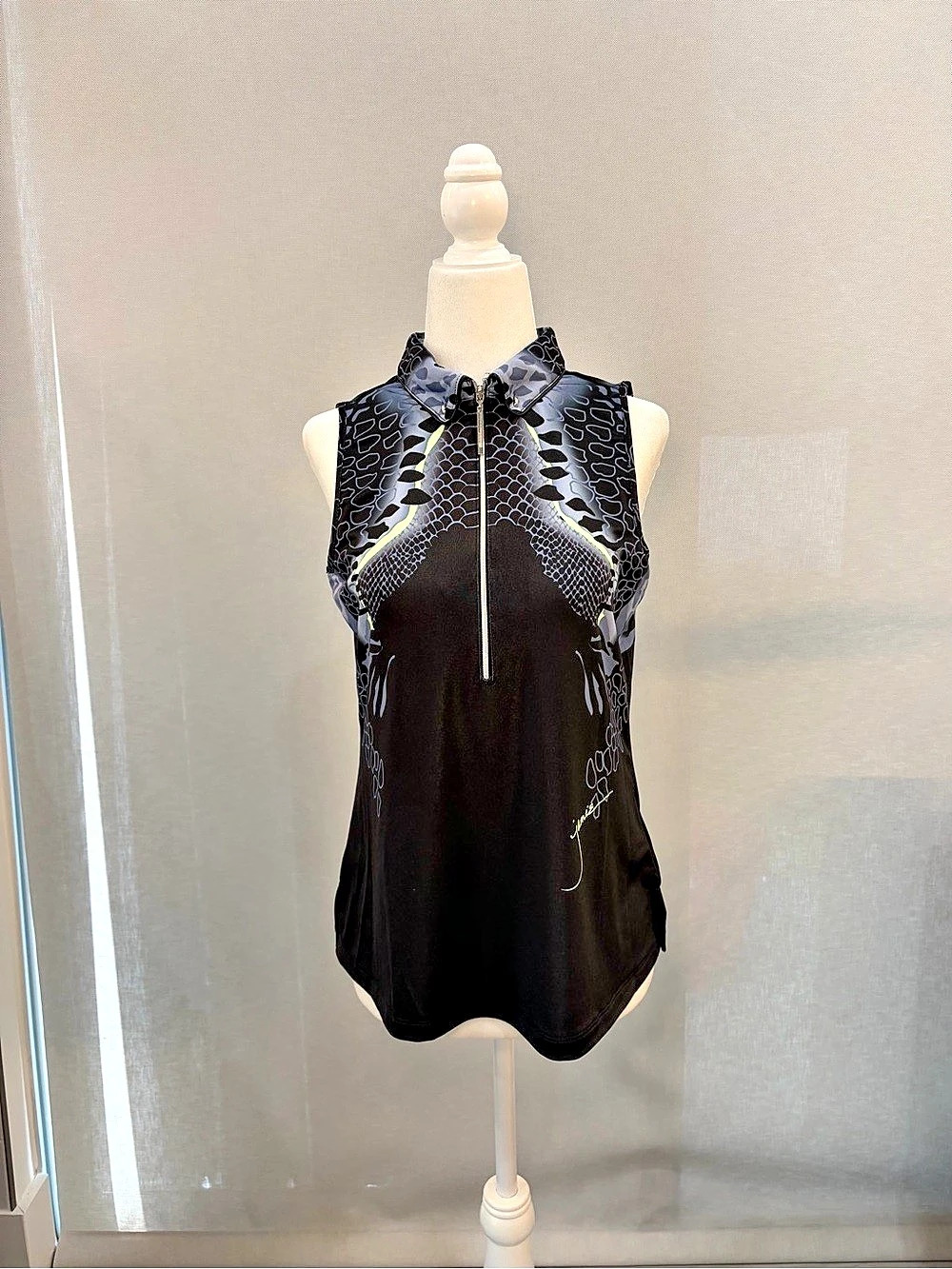 Jamie Sadock Snake Sleeveless Top Black & Purple